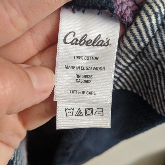 (Cabela's) Purple Cotton Plaid Button Jacket 2XL - Picture 5 of 10